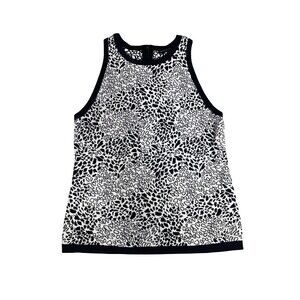 White House Black Market Women's Jacquard Halter Neck Sweater Vest Large